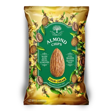 Mandula chips - tejföl és hagyma ízű 